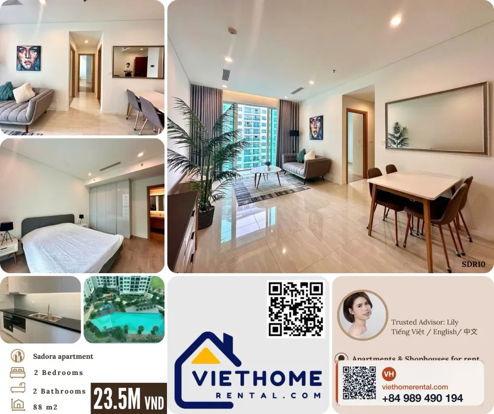 2-Bedroom Apartment for Rent at SADORA Thủ Thiêm - 23.5 Million VND/Month - Fully Furnished - Photo 5