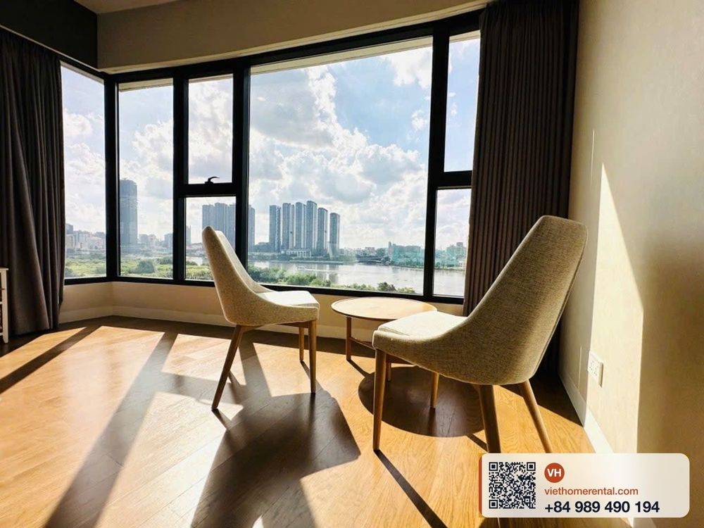 Căn hộ 4 phòng ngủ 186m2 view sông cho thuê tại Thủ Thiêm, Q2 - Photo 1