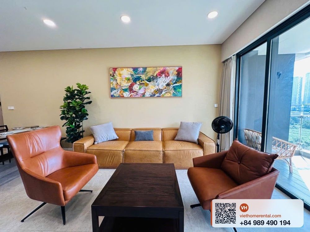Căn hộ 4 phòng ngủ 186m2 view sông cho thuê tại Thủ Thiêm, Q2 - Photo 3
