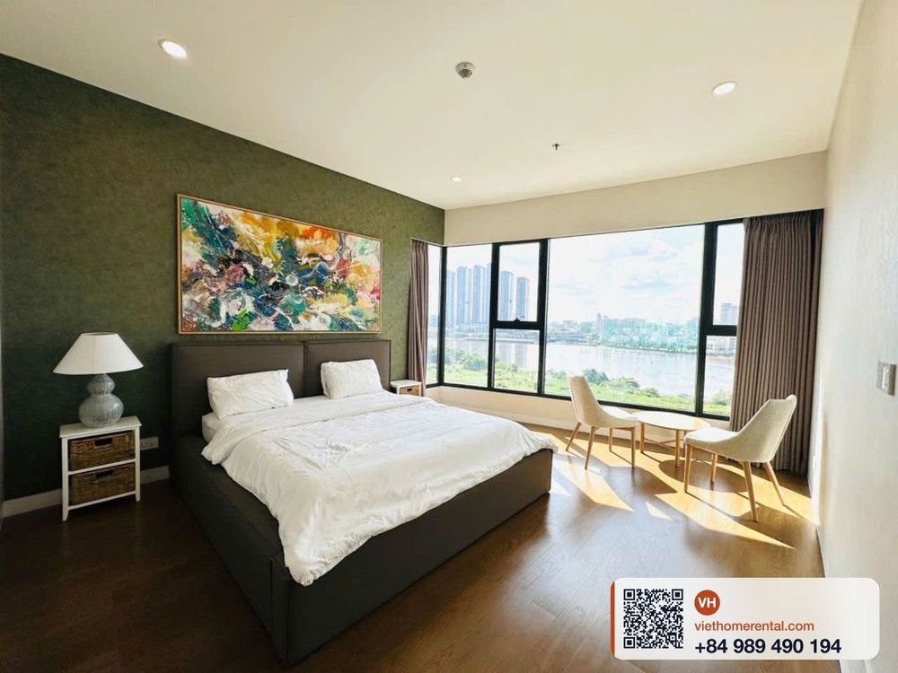 Căn hộ 4 phòng ngủ 186m2 view sông cho thuê tại Thủ Thiêm, Q2 - Photo 14