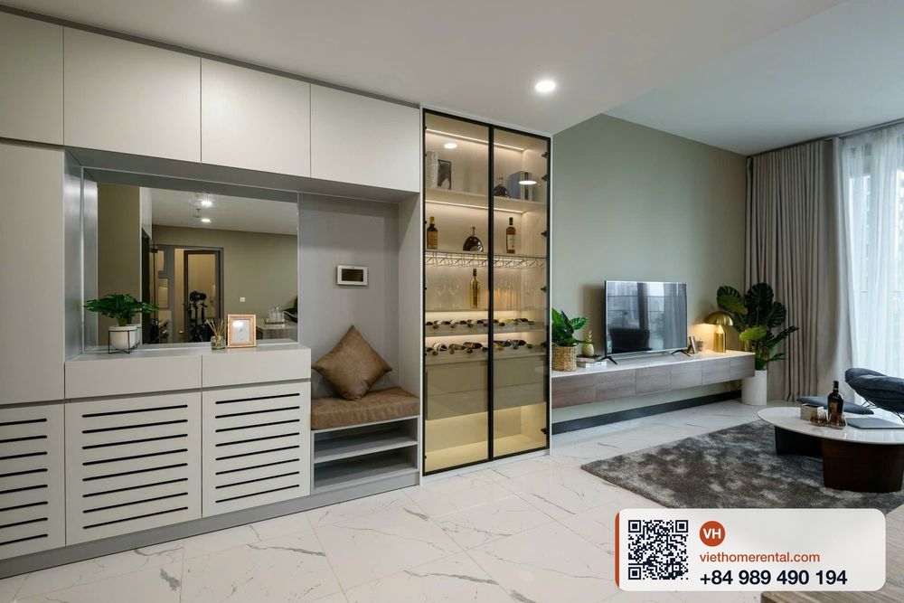 Cho thuê căn hộ 3PN Empire City Thủ Thiêm 127m² 60tr/tháng view sông - Photo 15